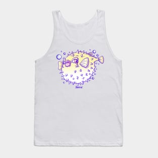 Yellow Pufferfish Puffed Tank Top